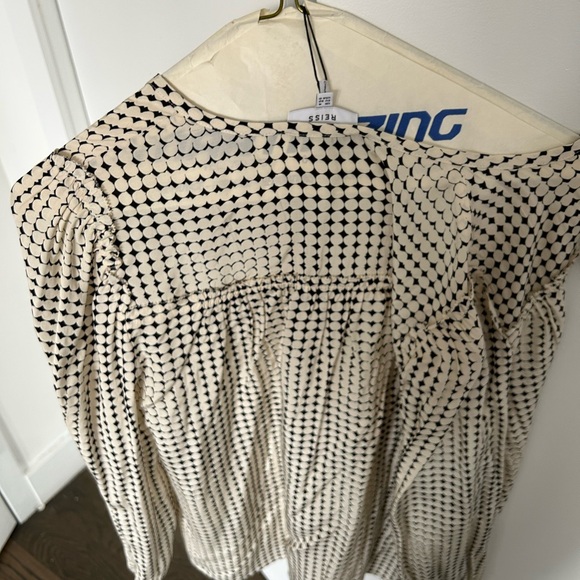 Reiss black and white blouse - Picture 3 of 4